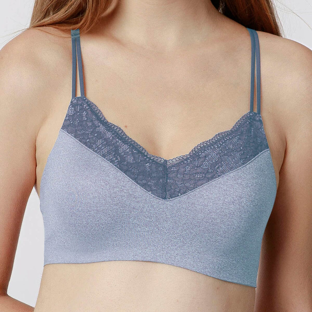 Heather Bralettle Bra Bra Her own words Nightshadow Blue Heather XS 