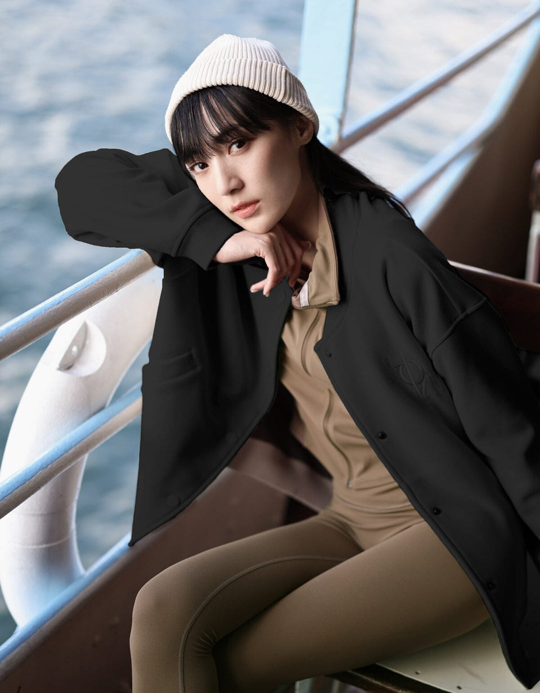 Oversized Warm Varsity Jacket Long Sleeve Her own words SPORTS 