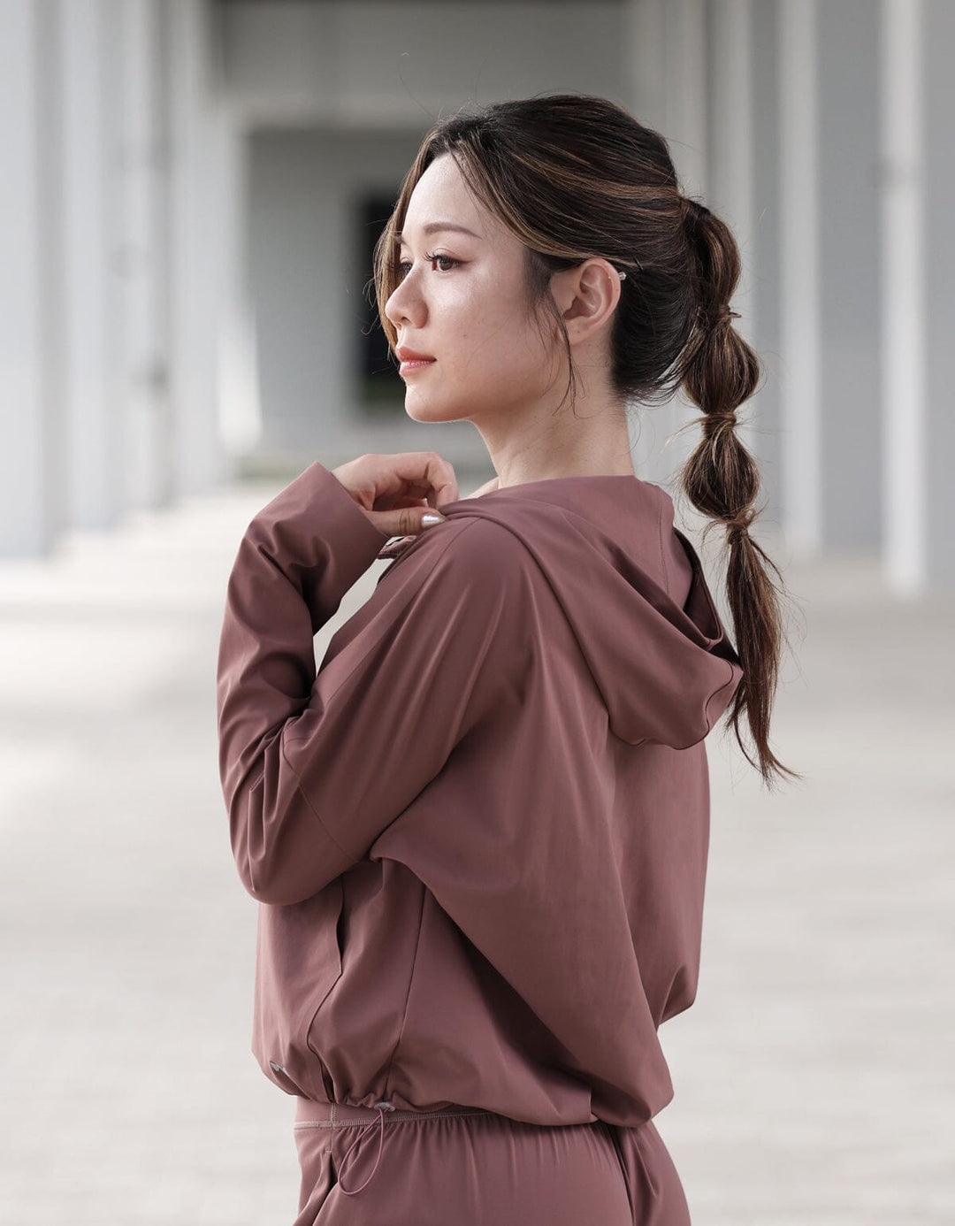 HOW-STAYDRY Half Zip Hoodie Long Sleeve Her own words SPORTS 