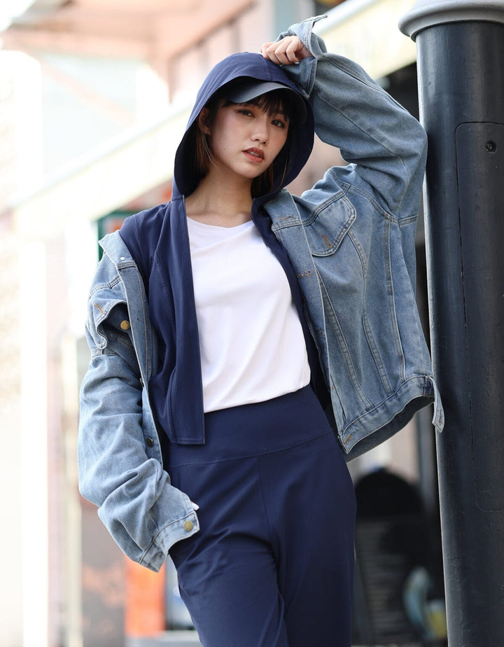 Ribbed UV Protection Long Sleeve Cropped Jacket Tops Her own words SPORTS 