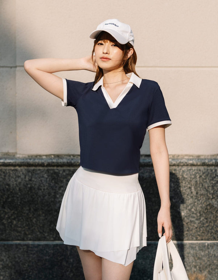 HOW-AIRY Ribbed High Waist Tennis Skirt Skirt Her own words SPORTS 