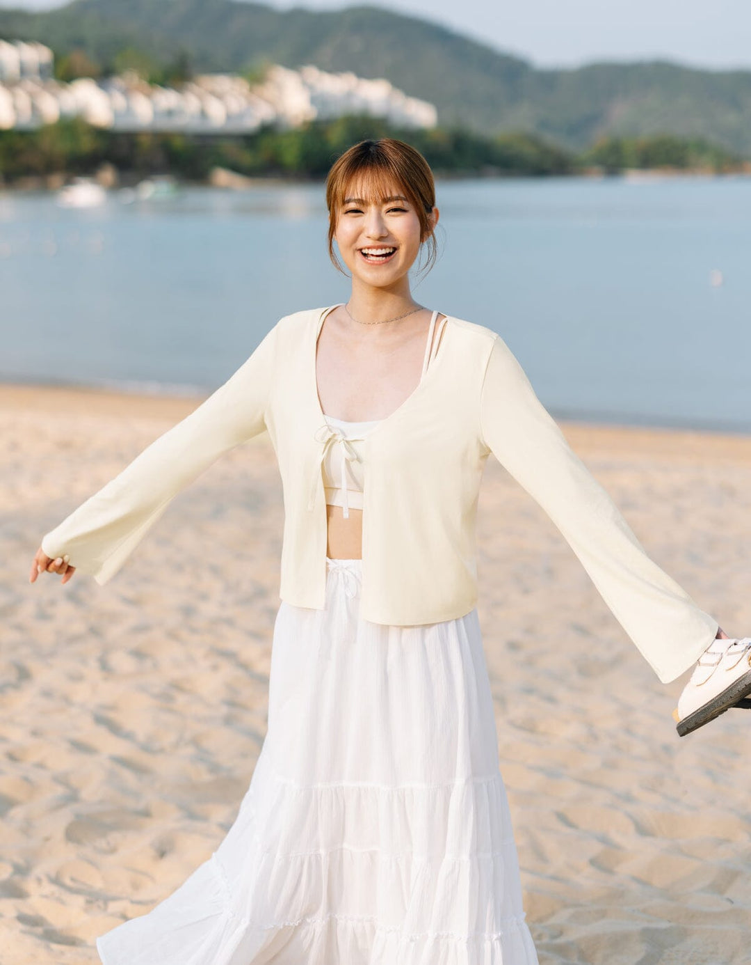 Skin Soft Tie-Front Cardigan Jacket Her own words SPORTS 