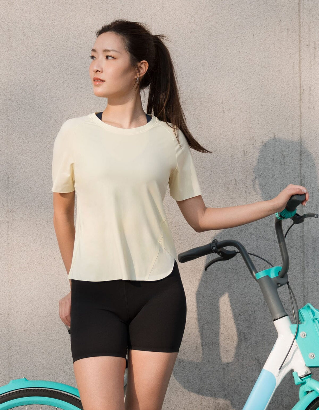 HOW-EFFORTLESS High Waist UV Protection Biker 6" Shorts Shorts Her own words SPORTS 