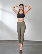 HOW- EFFORTLESS Mid Waist Cropped Sports Leggings Leggings Her own words SPORTS