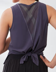 FLOAT Lightweight Quick Dry Tie-Back Running Tank Top Tops Her own words SPORTS Blue Nights S