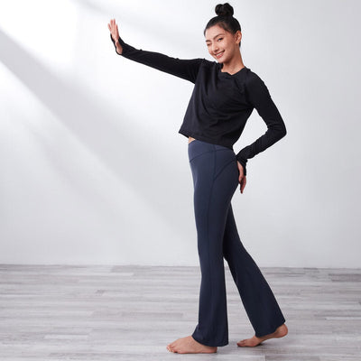 Sustainable Seamless Knit Slim Fit Long Sleeve Crop Top Tops Her own words SPORTS 