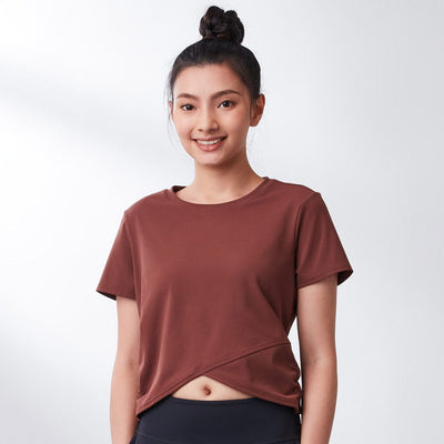 Effortless UV Protection Yoga Short Sleeve Crop Top Tops Her own words SPORTS 
