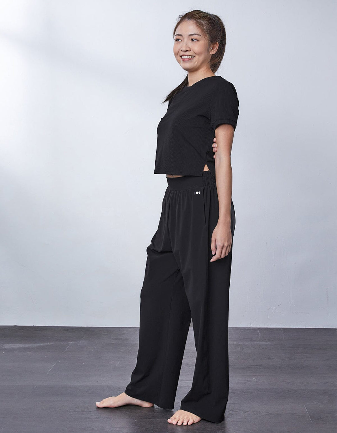 Ribbed UV Protection Short Sleeve Yoga Crop Top Crop Top Her own words SPORTS 