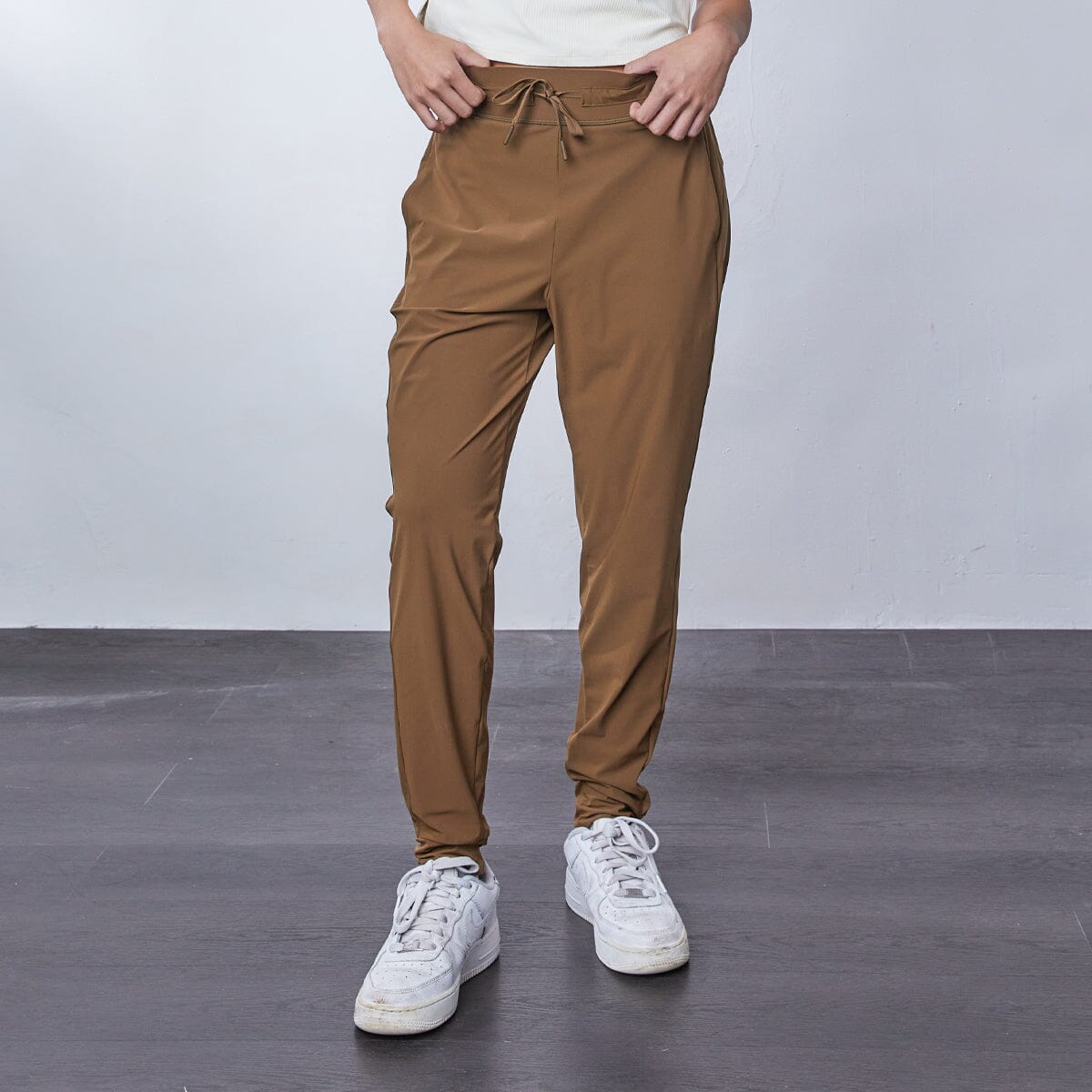 (No Photo Black) HOW-AIRY Mid Waist Ultra-breathable Cool Touch Quick Dry Full Length Jogger Jogger Her own words SPORTS Breen XS