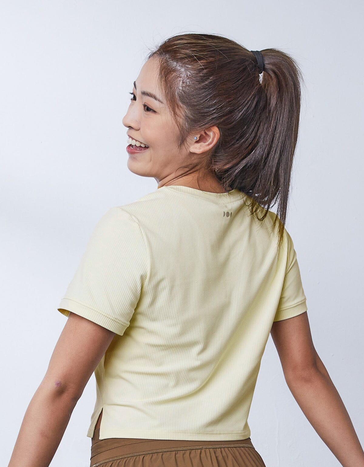 Ribbed UV Protection Short Sleeve Yoga Crop Top Crop Top Her own words SPORTS 