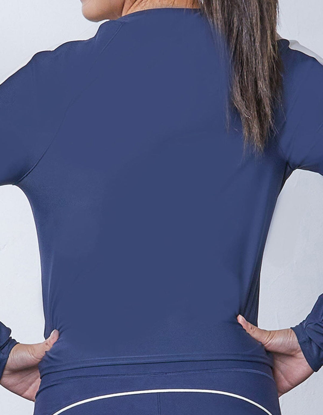 AQUA Long Sleeve Zip-up Rashguard Rashguard Her own words SPORTS Navy Blazer XS 