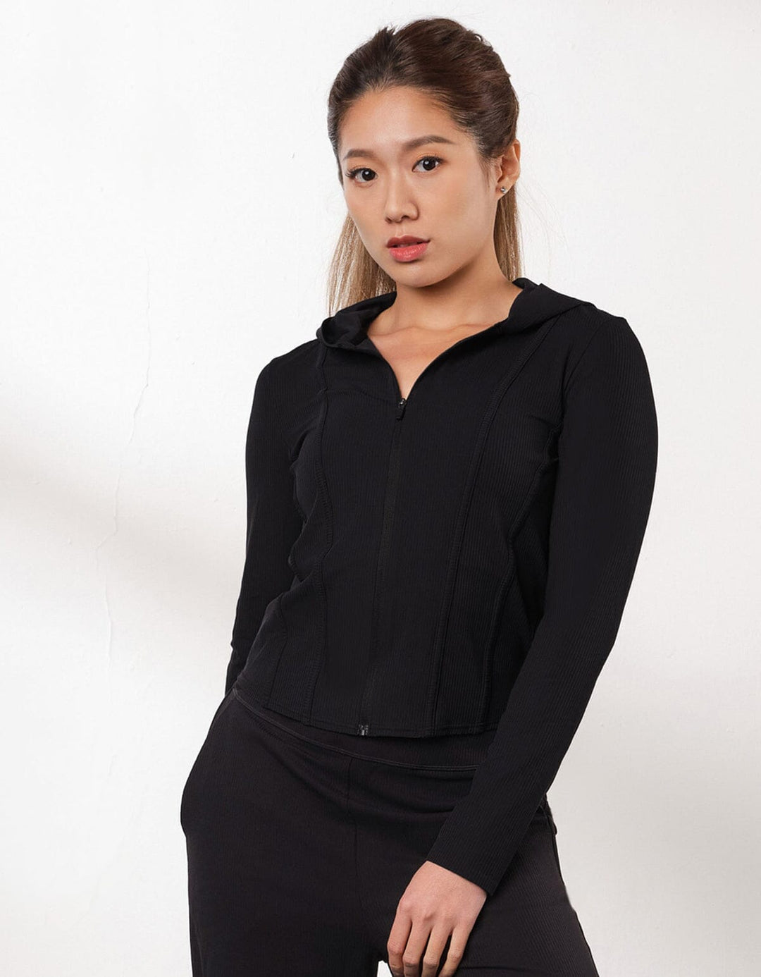 Ribbed UV Protection Long Sleeve Cropped Jacket Tops Her own words SPORTS 
