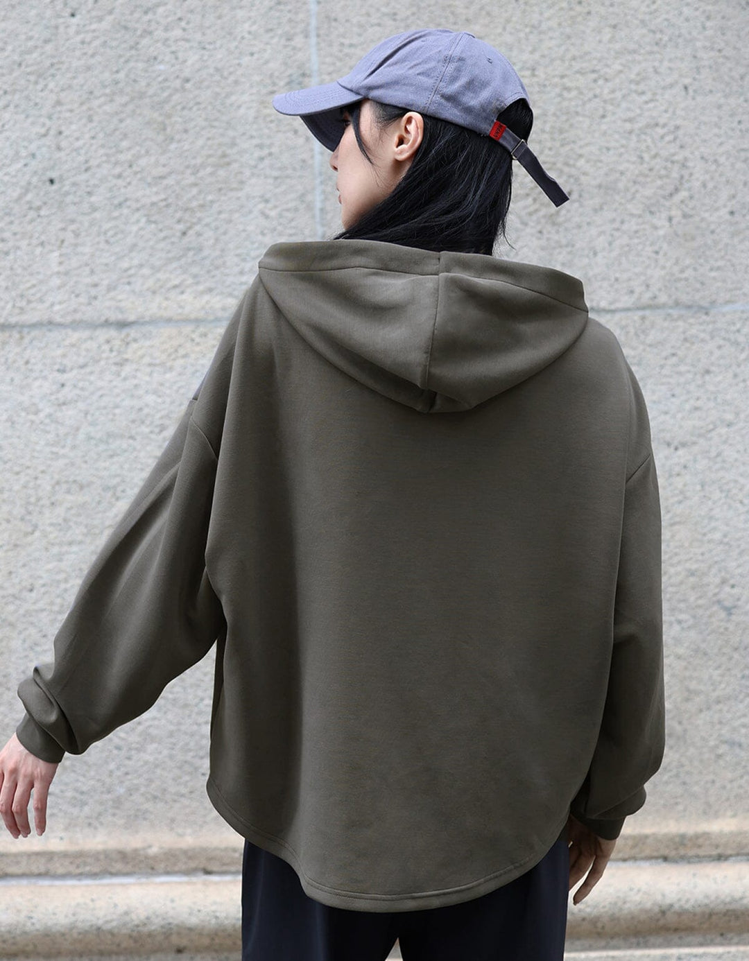 Long Sleeve Half Zip Hoodie Long Sleeve Her own words SPORTS 