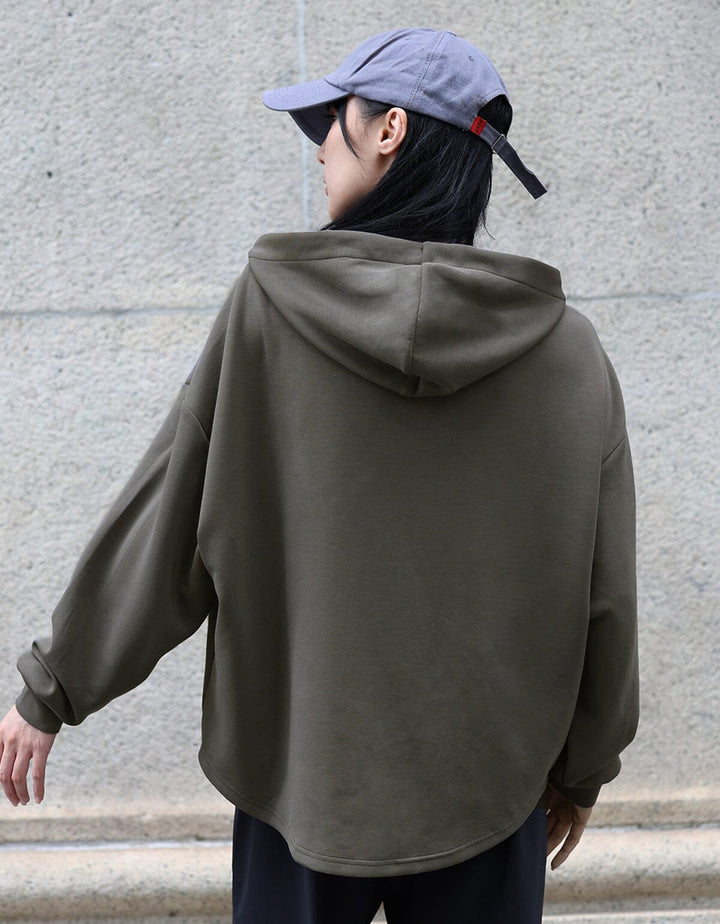 Long Sleeve Half Zip Hoodie Long Sleeve Her own words SPORTS 