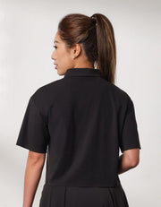 FLOAT UV Protection Short Sleeve Polo Crop Top Tops Her own words SPORTS