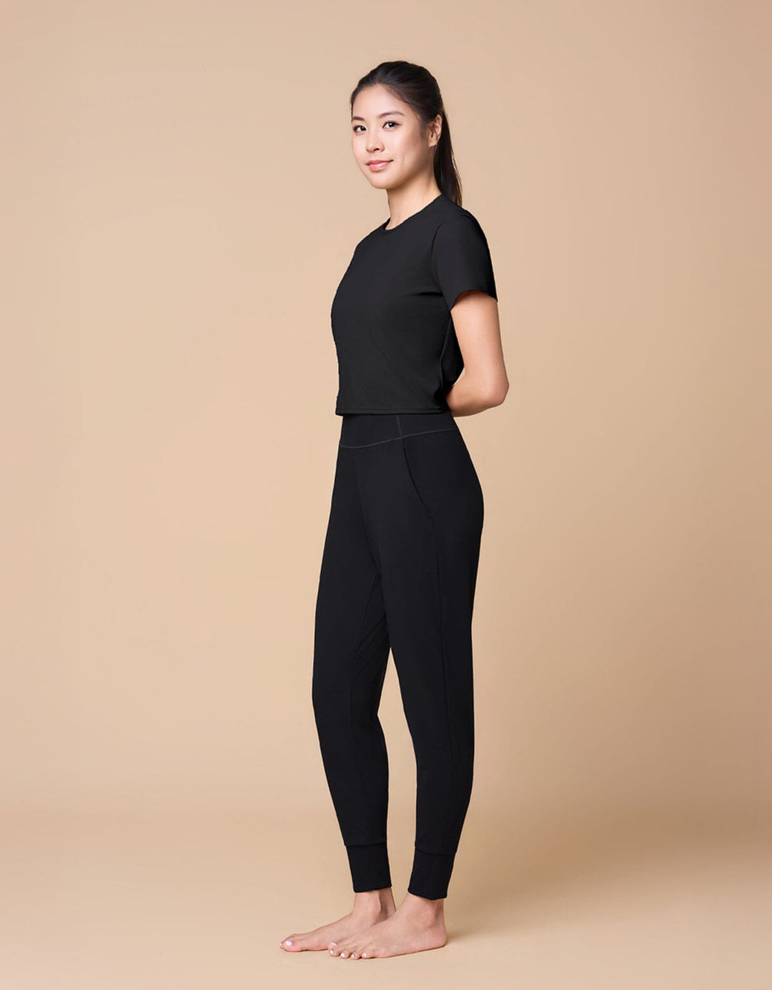 HOW-EFFORTLESS Lifestyle High-Waist UV Protection Full Length Jogger Leggings Her own words SPORTS 