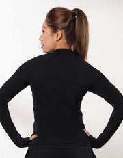 AQUA Water Repellent UV Protection Long Sleeve Jacket Tops Her own words SPORTS Black L 