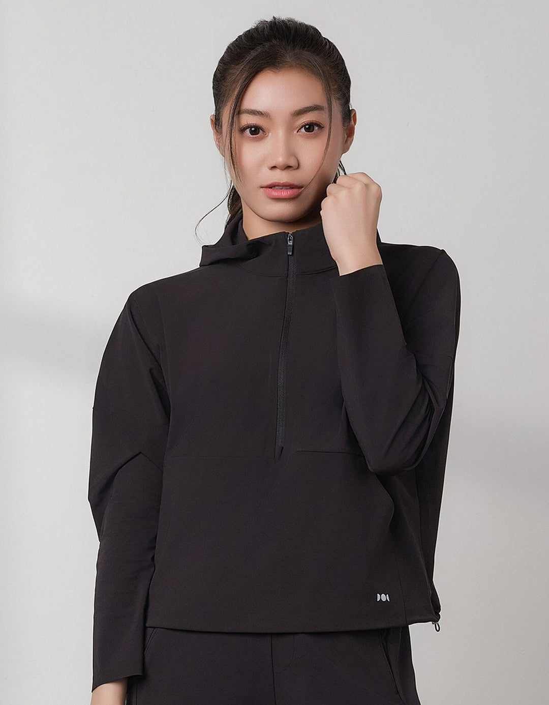 HOW-STAYDRY Half Zip Hoodie Long Sleeve Her own words SPORTS 