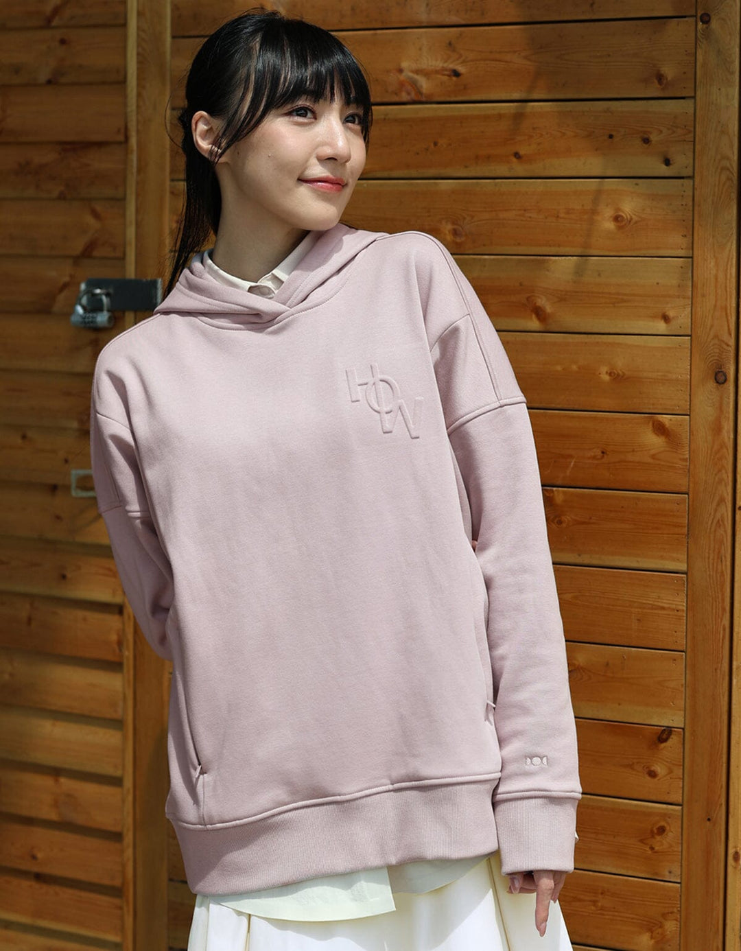 French Terry Oversized Hoodie Long Sleeve Her own words SPORTS 