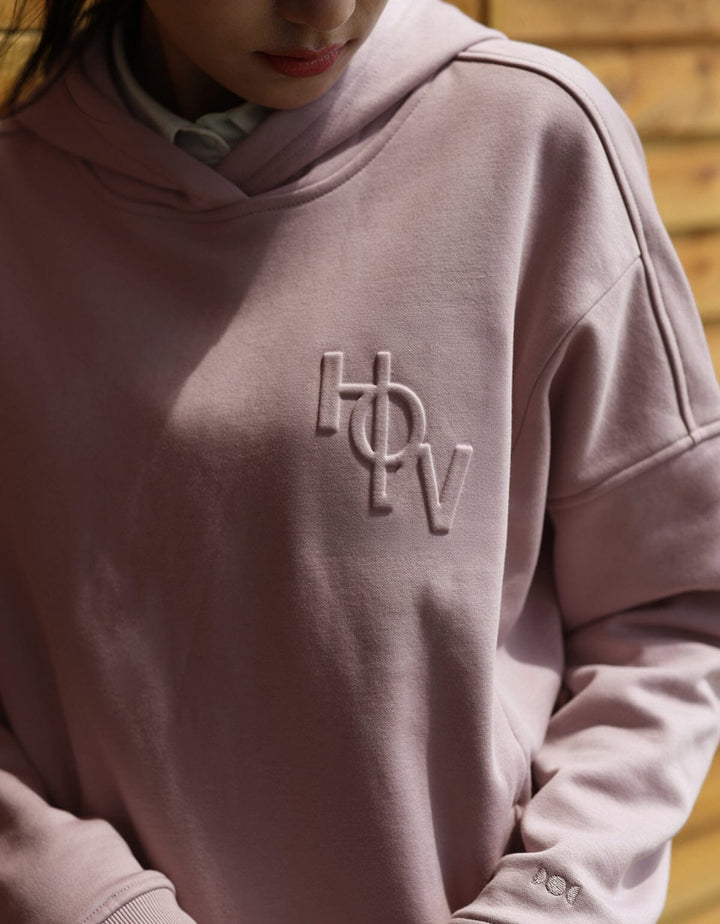 French Terry Oversized Hoodie Long Sleeve Her own words SPORTS Violet Ice S 