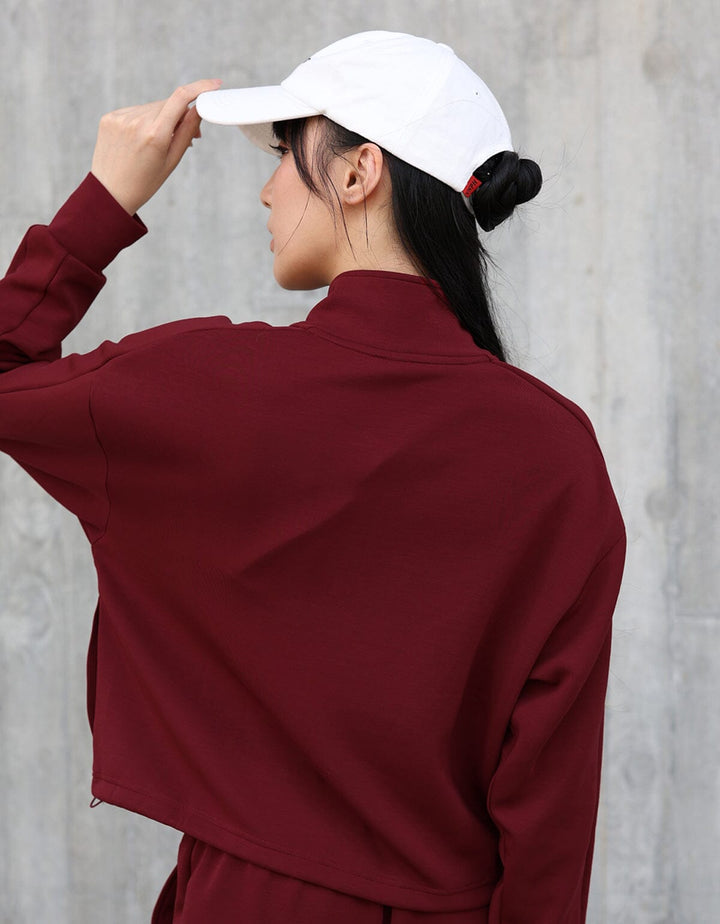 Long Sleeve Half Zipp Pullover Long Sleeve Her own words SPORTS Biking Red S 