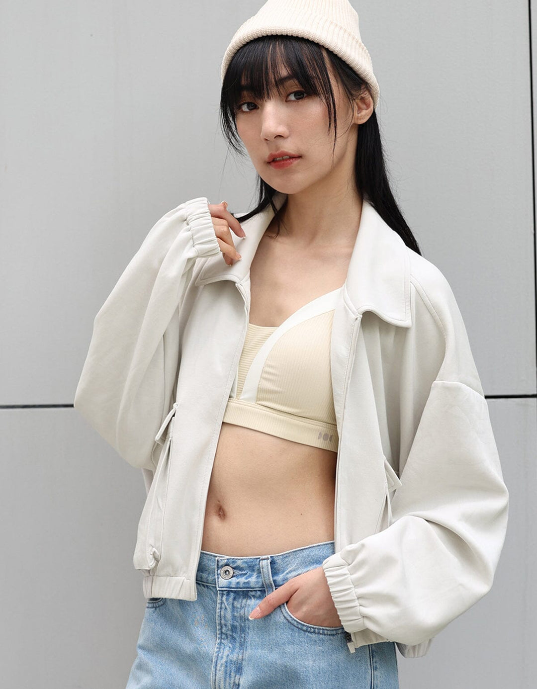 Long Sleeve Sweatshirt Jacket Jacket Her own words SPORTS 