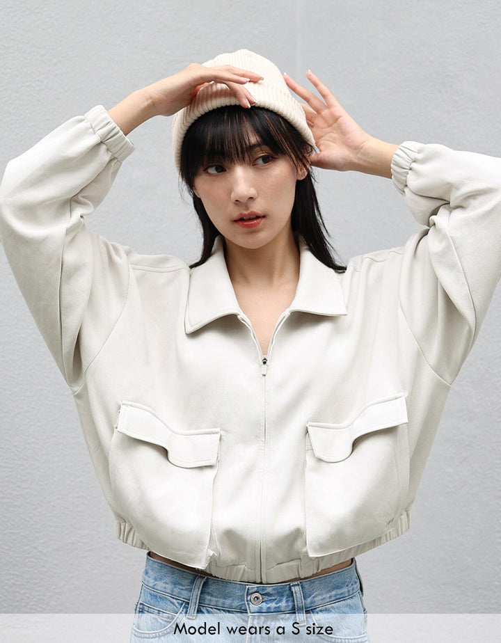 Long Sleeve Sweatshirt Jacket Jacket Her own words SPORTS 