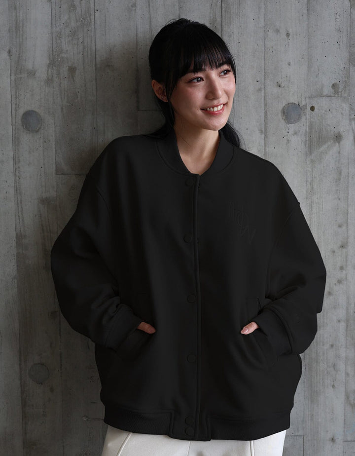 Oversized Warm Varsity Jacket Long Sleeve Her own words SPORTS 