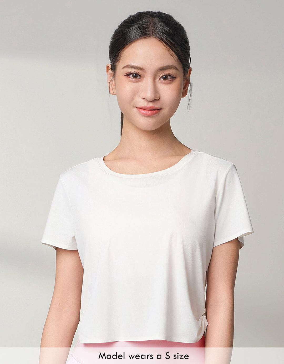 HOW-AIRY Slim-fit Ribbed Breathable Crop Short Sleeve Short Sleeve Her own words SPORTS 