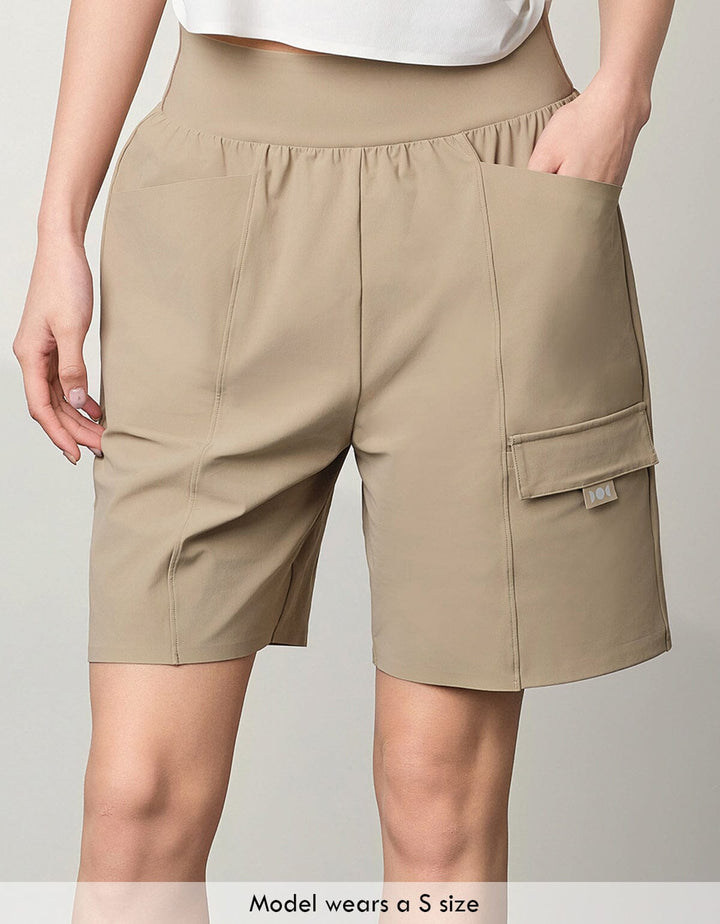 HOW-STAYDRY Medium Waist Quick Dry Cargo Shorts Shorts Her own words SPORTS 