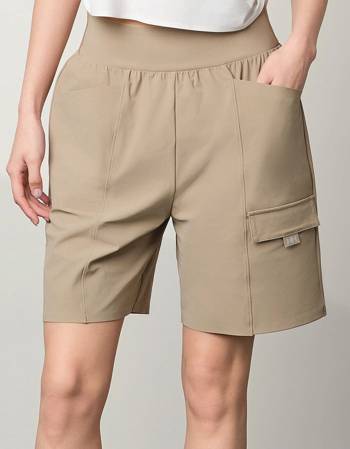 HOW-STAYDRY Medium Waist Quick Dry Cargo Shorts Shorts Her own words SPORTS 