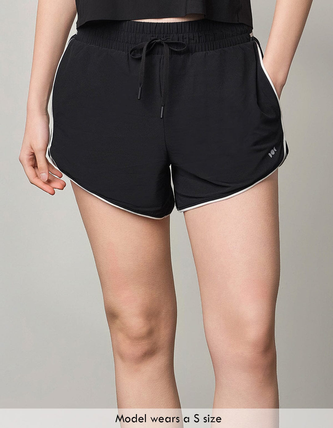 WOVEN Contrast Color Waistband Mid Waist Shorts Shorts Her own words SPORTS 
