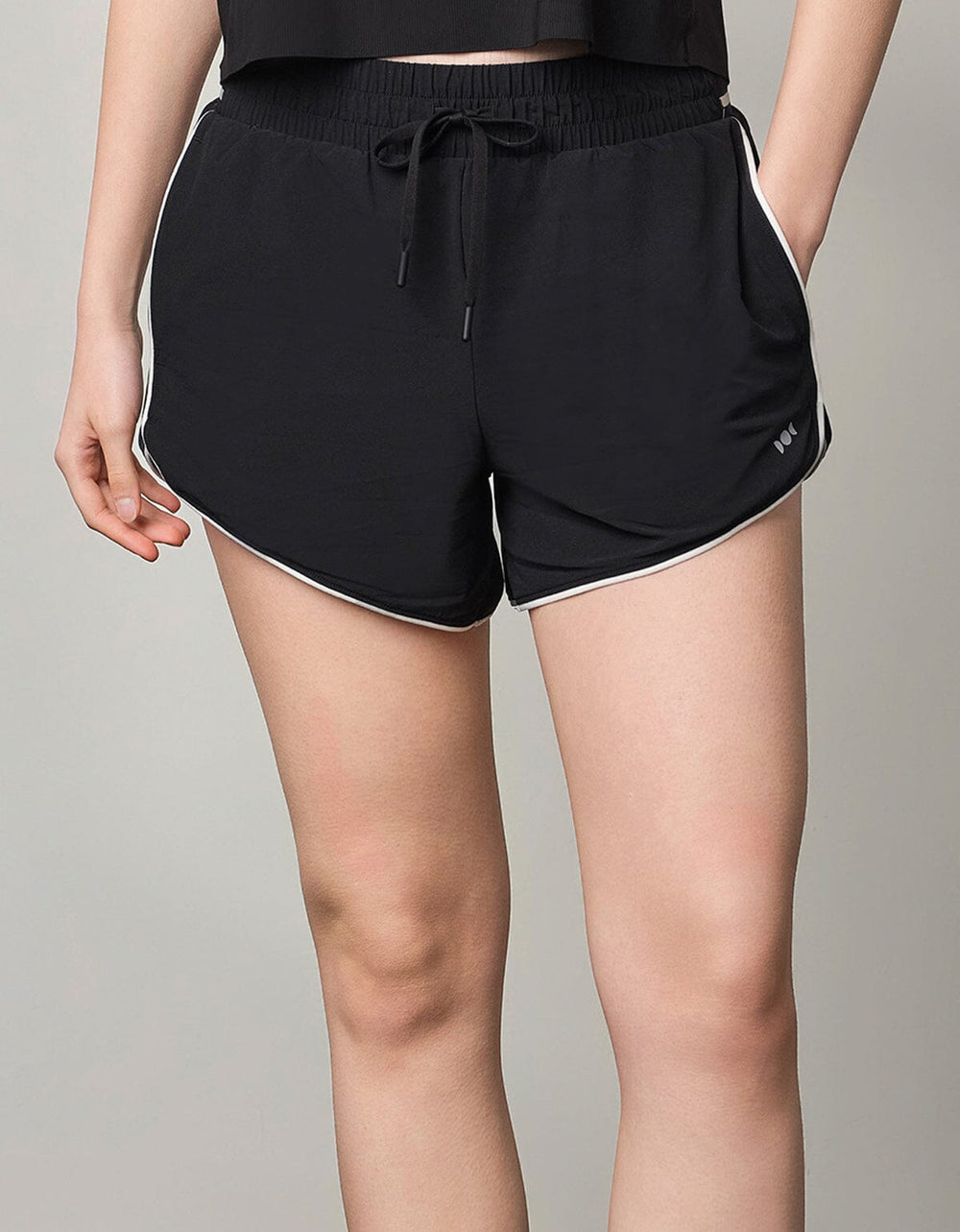 (No photo) WOVEN Contrast Color Waistband Mid Waist Shorts Shorts Her own words SPORTS 