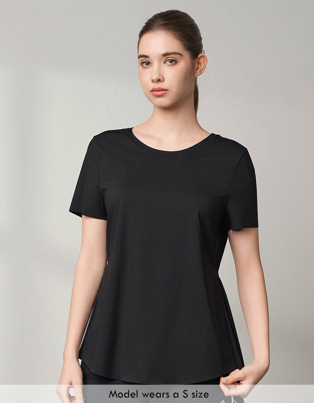 (Out of Stock) HOW-AIRY Ribbed Short Sleeve Tops Her own words SPORTS 