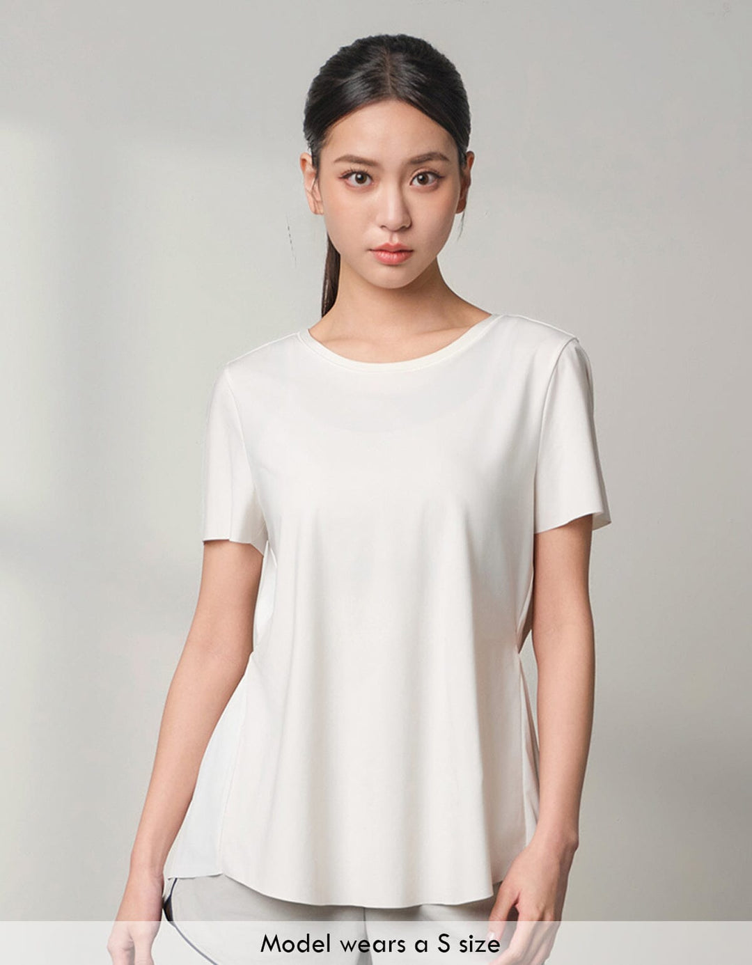 HOW-AIRY Ribbed Short Sleeve Tops Her own words SPORTS 