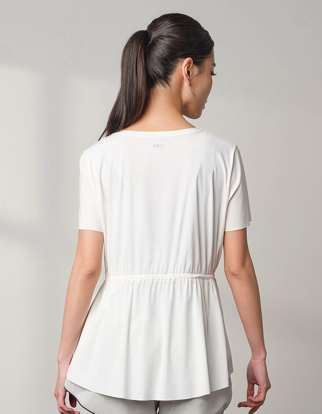 HOW-AIRY Ribbed Short Sleeve Tops Her own words SPORTS 