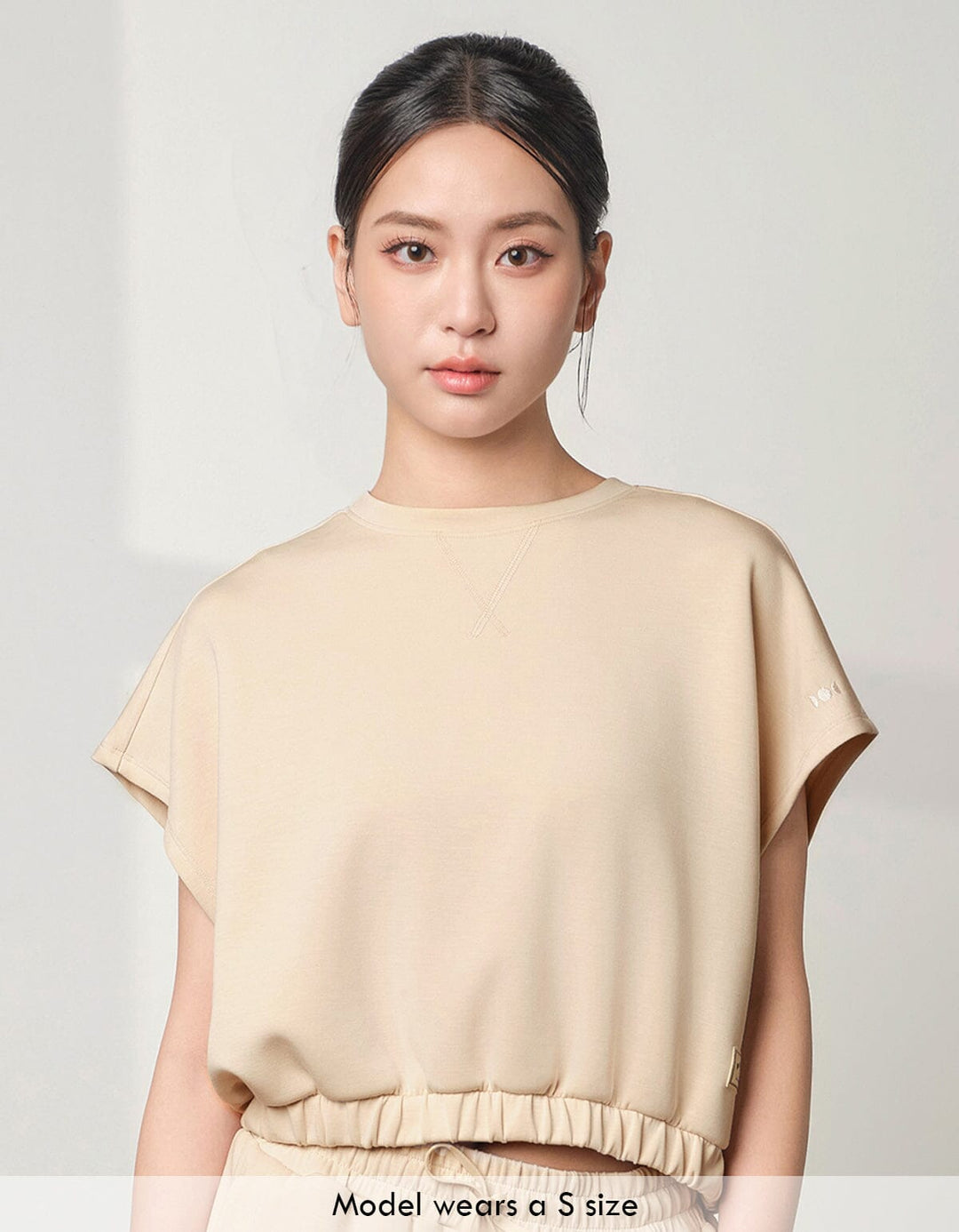 COZY TENCEL Loose Fit Crop Short Sleeve Tops Her own words SPORTS 