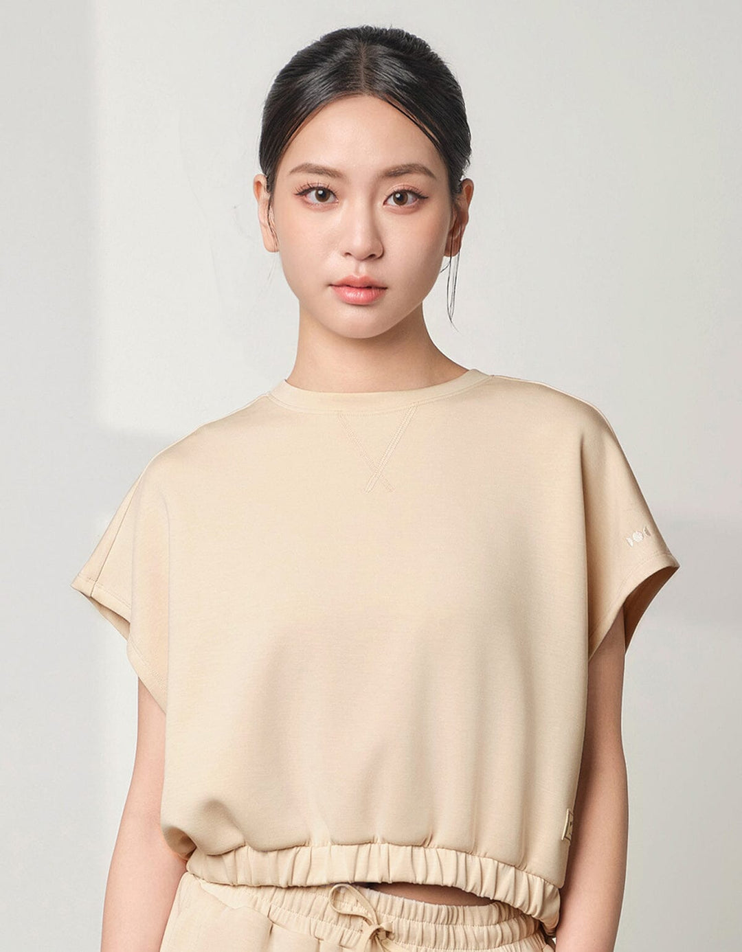COZY TENCEL Loose Fit Crop Short Sleeve Tops Her own words SPORTS 
