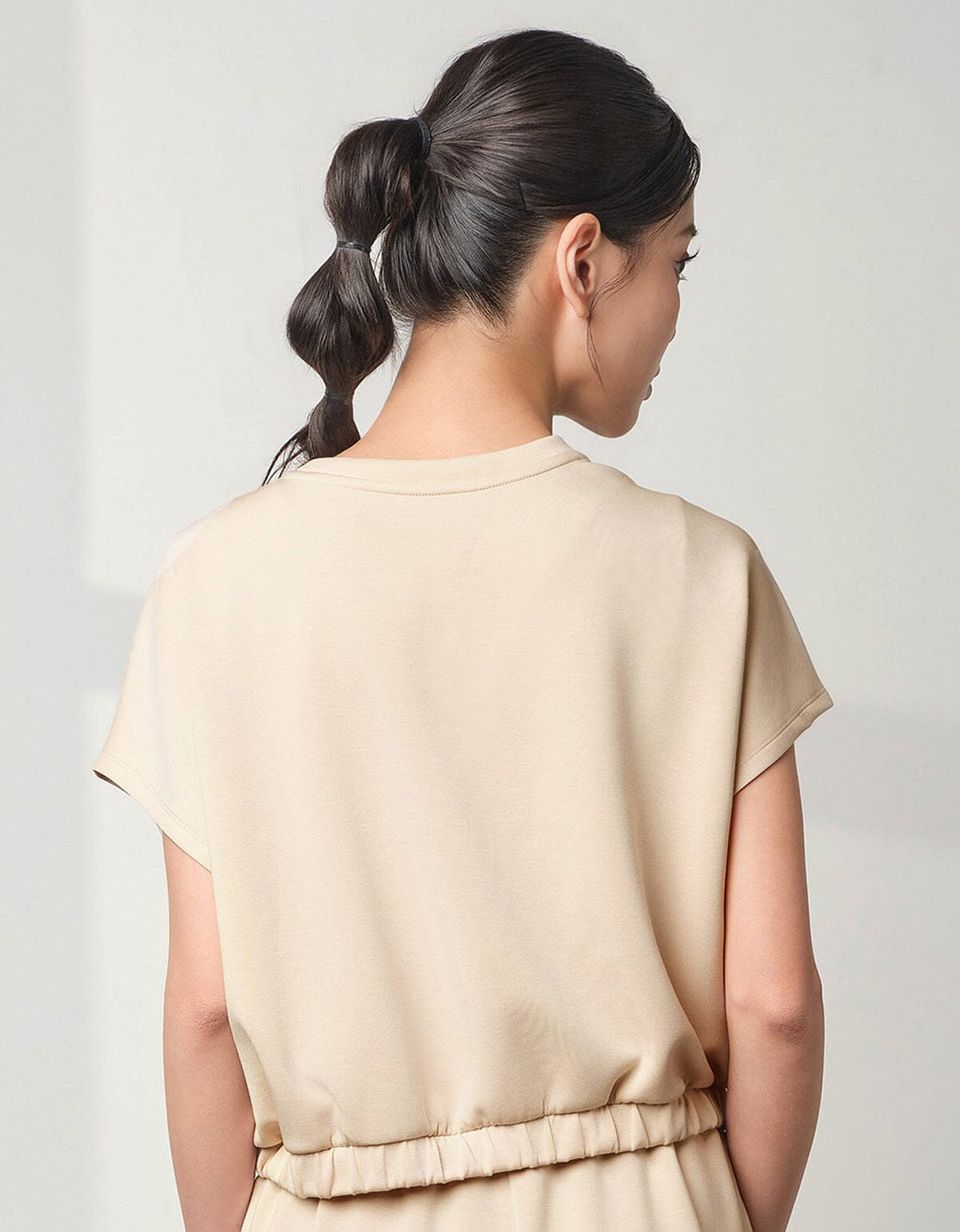 COZY TENCEL Loose Fit Crop Short Sleeve Tops Her own words SPORTS 