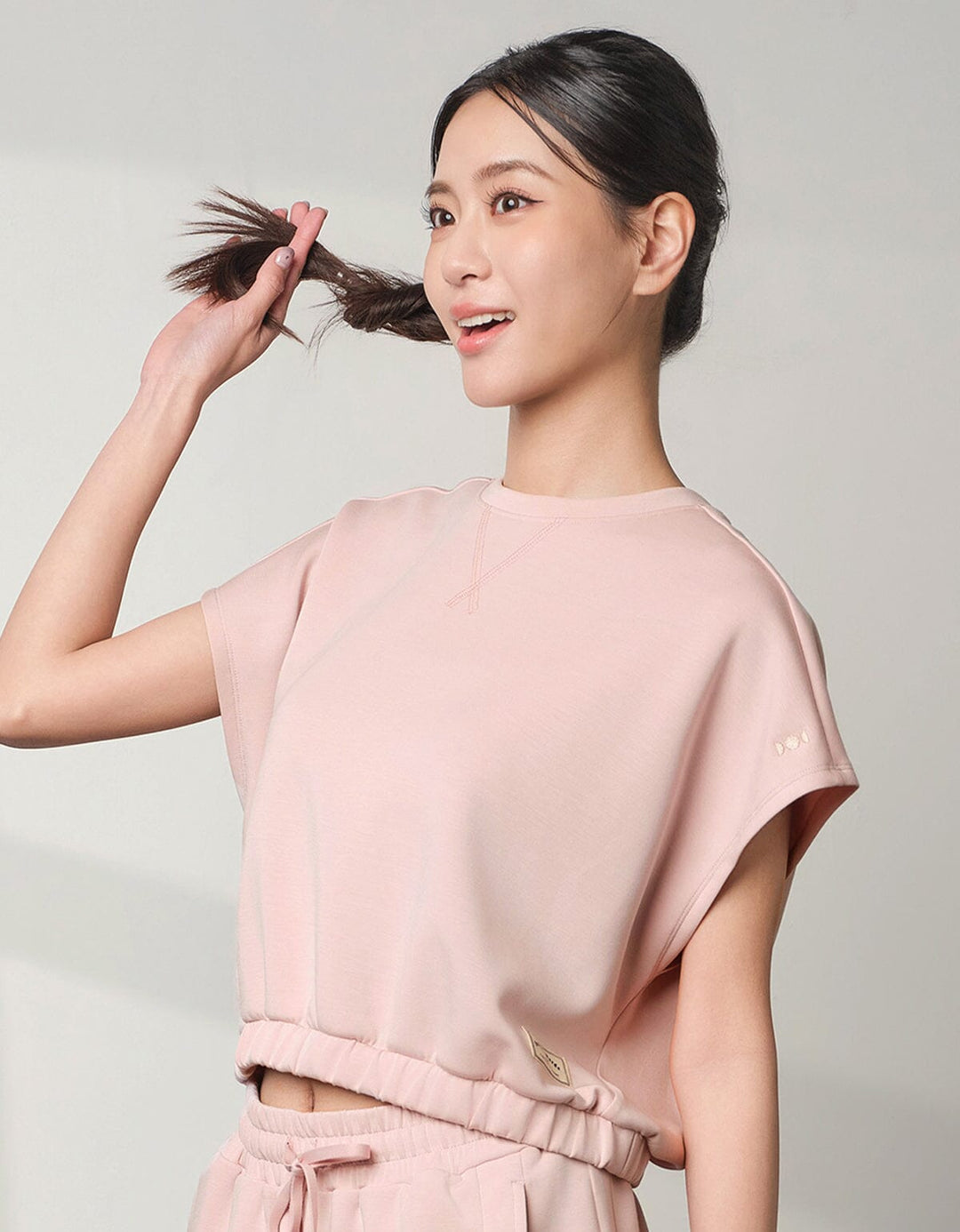 COZY TENCEL Loose Fit Crop Short Sleeve Tops Her own words SPORTS 
