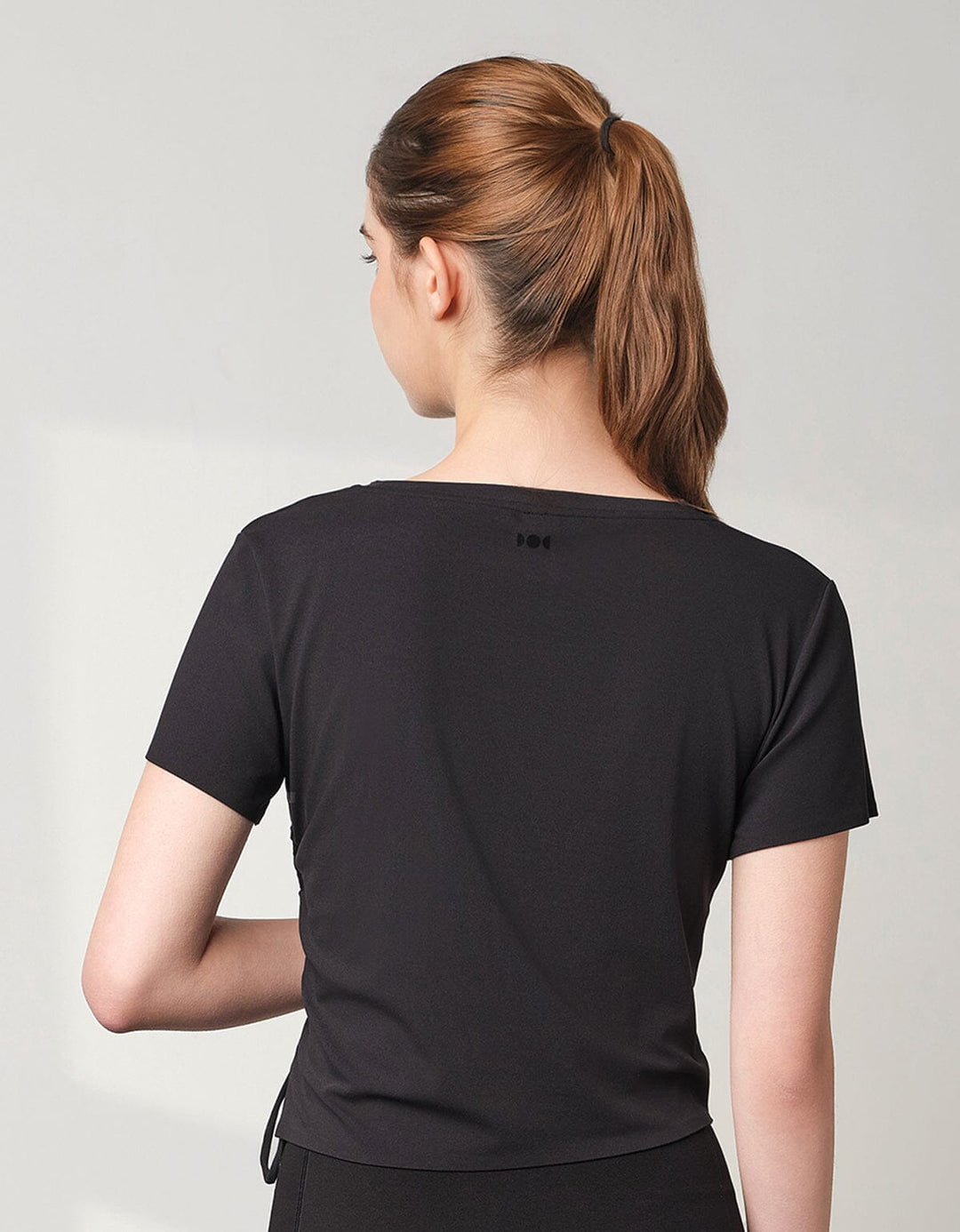 Skin Soft Side Tie Crop Short Sleeve Crop Top Her own words SPORTS 