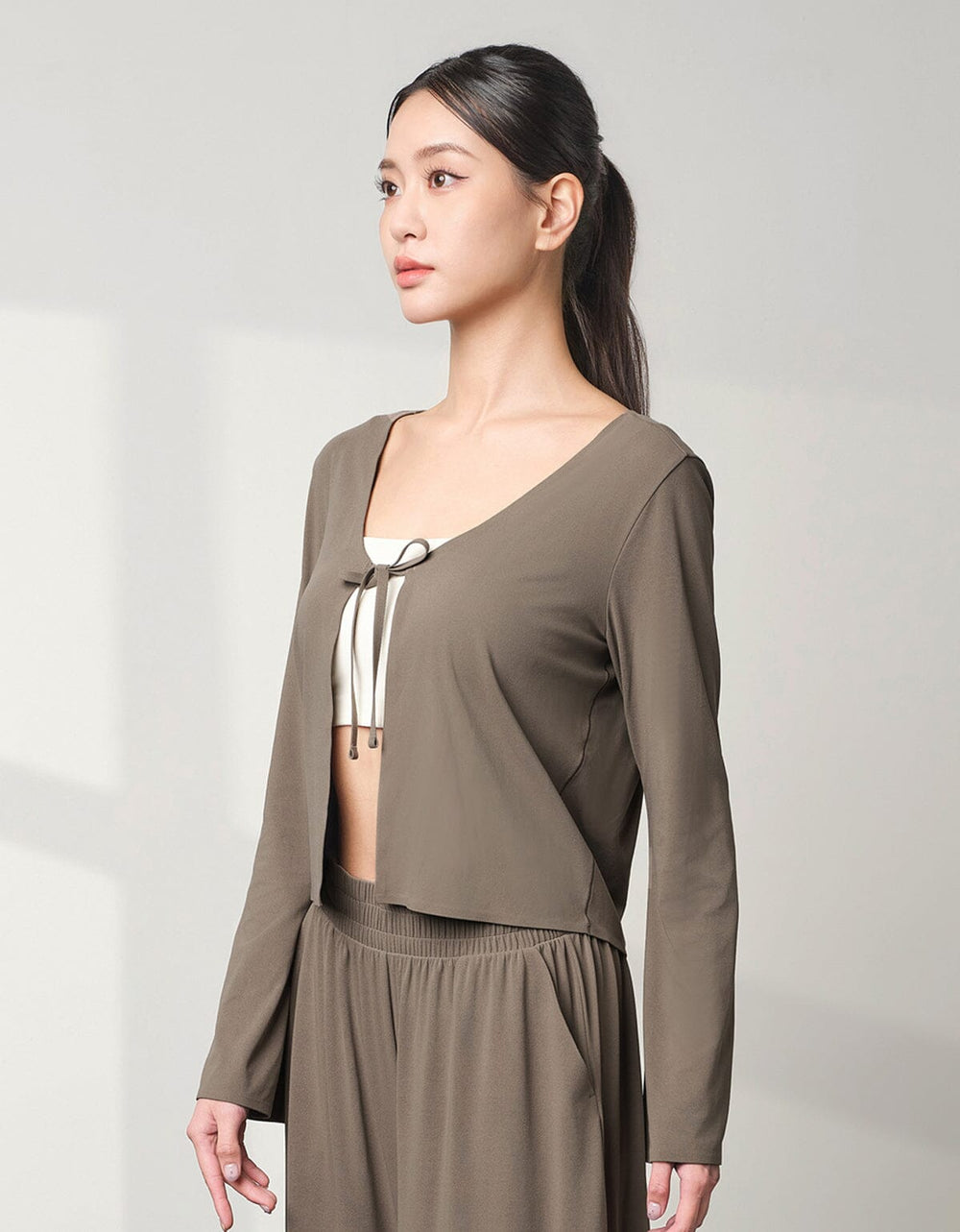 Skin Soft Tie-Front Cardigan Jacket Her own words SPORTS Morel S 