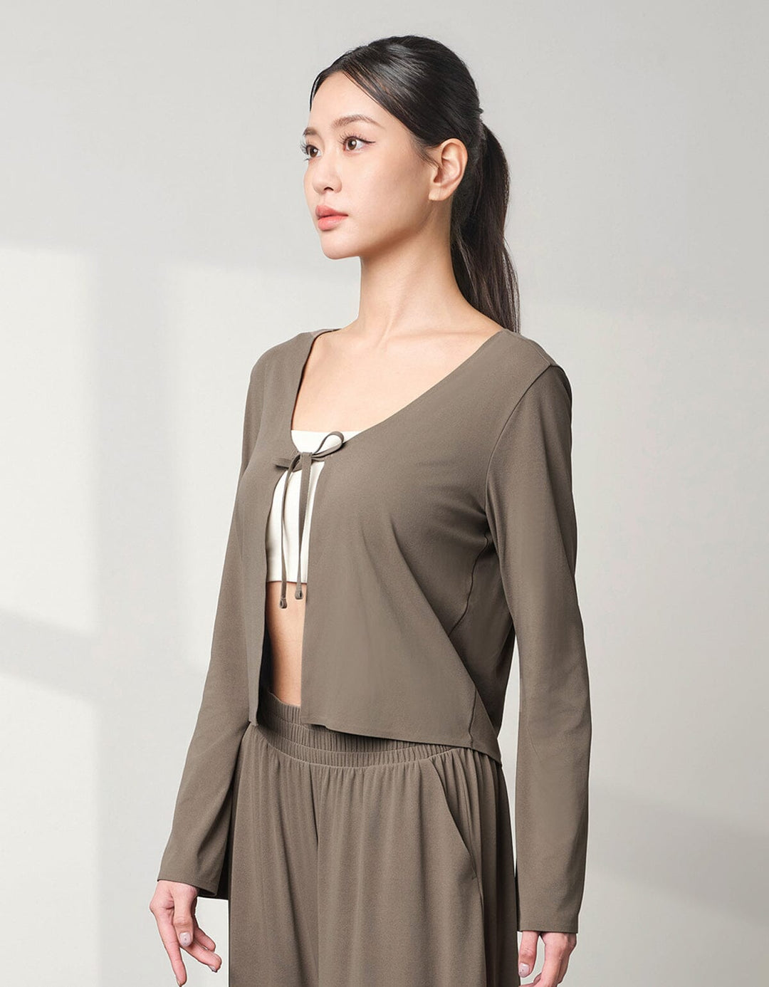 Skin Soft Tie-Front Cardigan Jacket Her own words SPORTS Morel S 