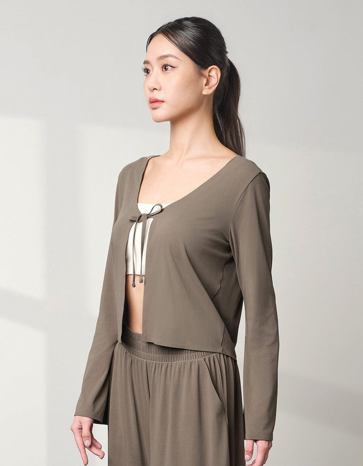 Skin Soft Tie-Front Cardigan Jacket Her own words SPORTS Morel S 