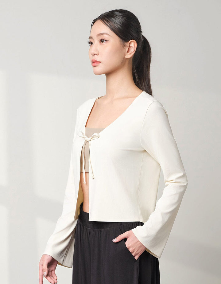 Skin Soft Tie-Front Cardigan Jacket Her own words SPORTS 