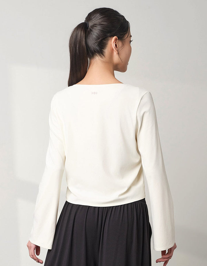 Skin Soft Tie-Front Cardigan Jacket Her own words SPORTS Antique White S 