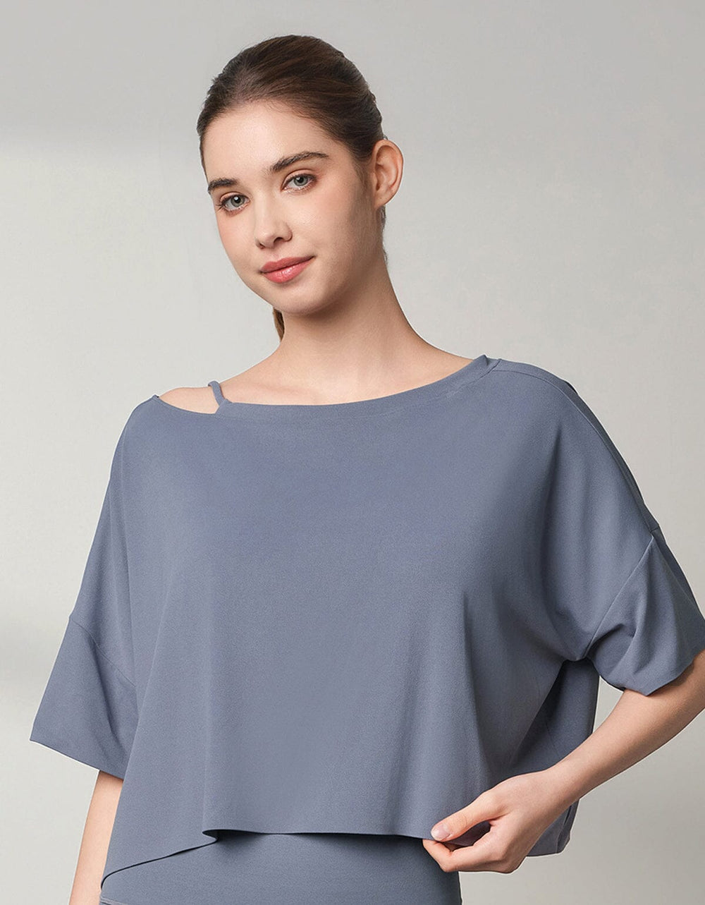 Skin Soft Oversized Crop Short Sleeve Crop Top Her own words SPORTS 
