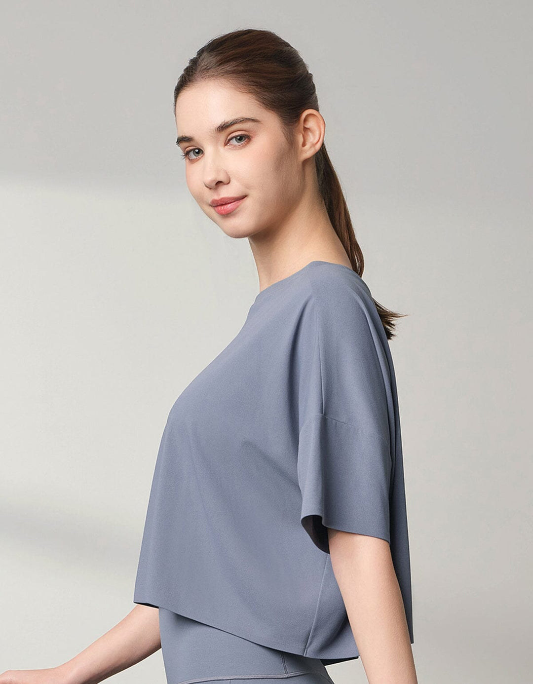 Skin Soft Oversized Crop Short Sleeve Crop Top Her own words SPORTS 
