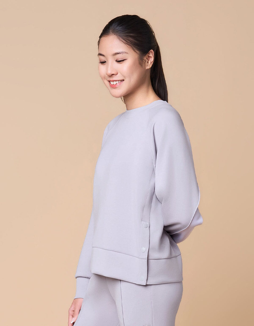 COZY TENCEL Long Sleeve Loose Fit Pullover Long Sleeve Her own words SPORTS Whisper S 