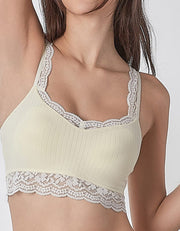 COTTON Longline Bra Top Bra Her own words